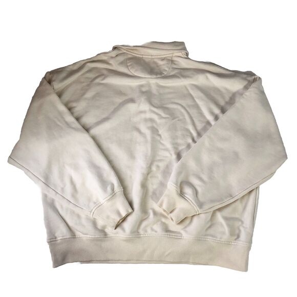 Gap Men’s 1/4  zip Ivory Frost pull over sweatshirt size large - Picture 3 of 15
